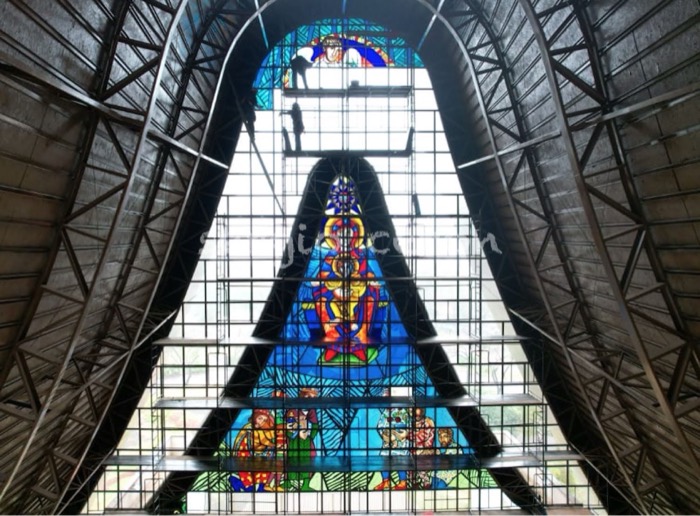 Catedral N. Sra. de Guadalupe — Vitral da Encarnação · Foz do Iguaçu (PR), imagem 3